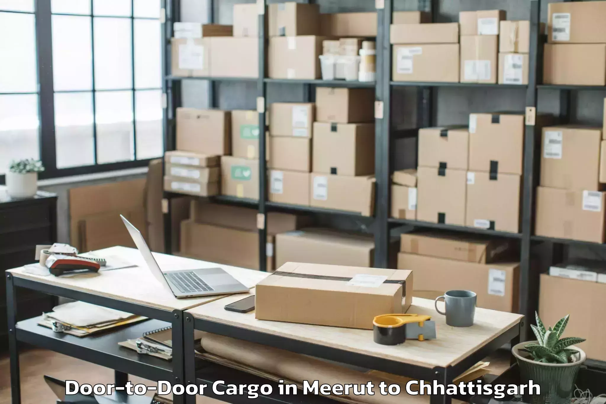 Easy Meerut to Simga Door To Door Cargo Booking